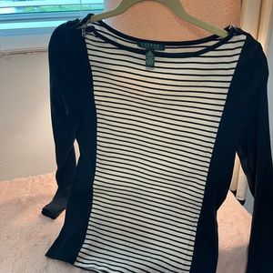 Ralph Lauren boat neck, quarter-length blouse